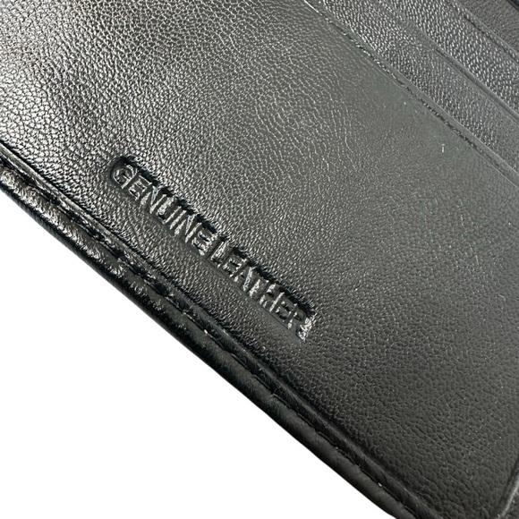 Men's Genuine Leather Black Slim Wallet - Picture 5 of 9